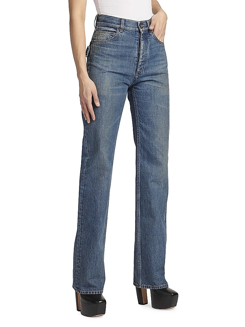 Boyfriend-Fit Mid-Rise Jeans