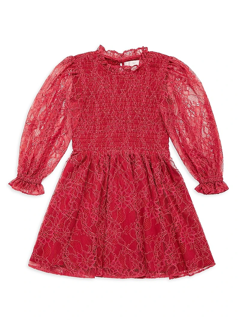 Little Girl's & Smocked Lace Dress