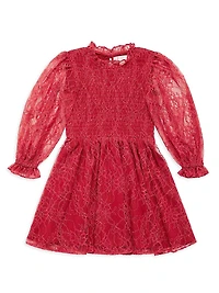 Little Girl's & Smocked Lace Dress