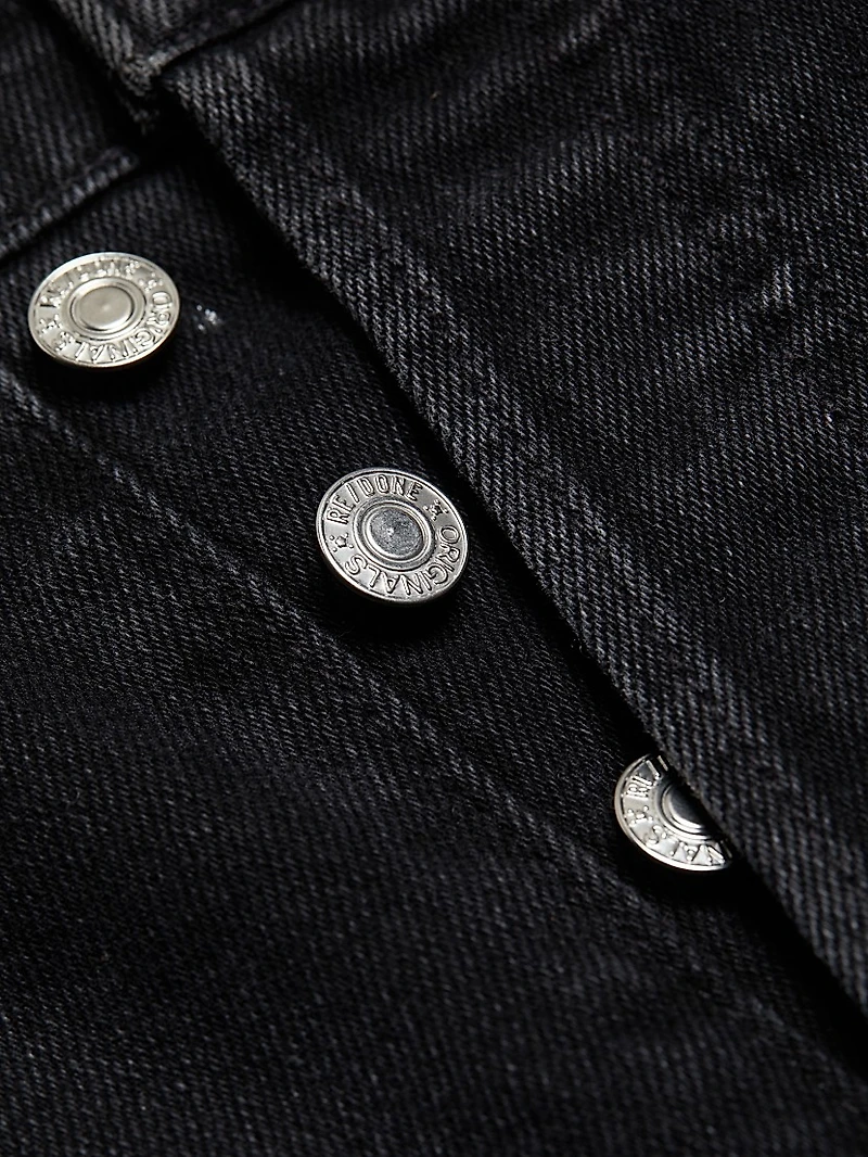 70s Stove Pipe High-Rise Stretch Crop Jeans