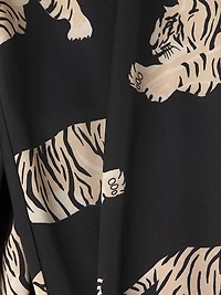 Sierra 2-Piece Tiger-Print Satin Pajama Set
