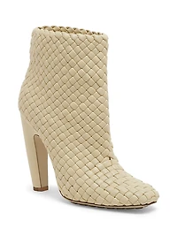 Woven Leather Ankle Boots