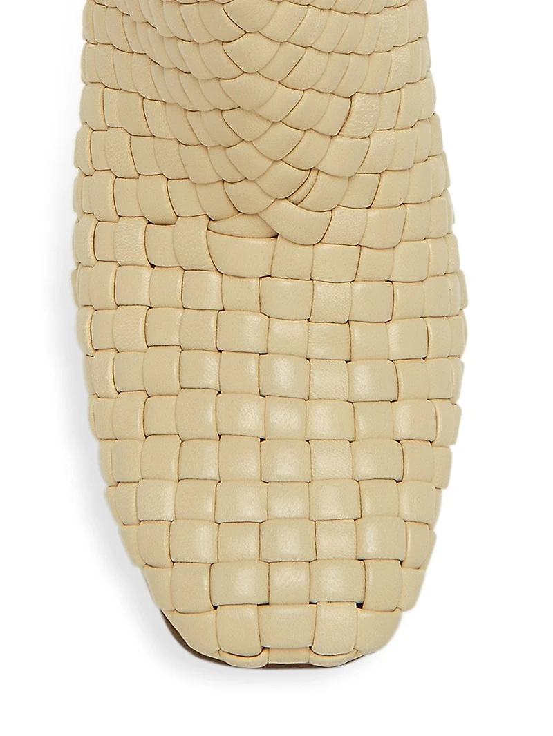 Woven Leather Ankle Boots