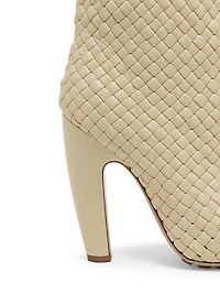 Woven Leather Ankle Boots
