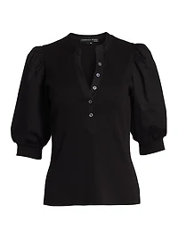 Coralee Puff-Sleeve Top