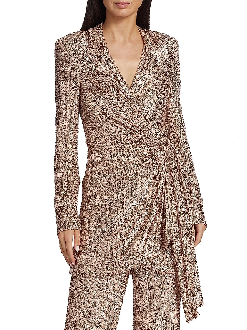 Sequin Wrap Top