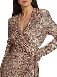 Sequin Wrap Top