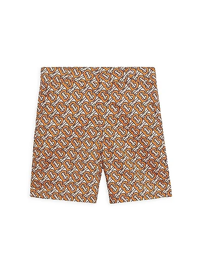 Little Girl's & Girl's Logo Print Sateen Shorts