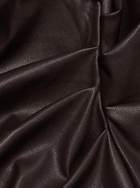 Twist Faux Leather Minidress