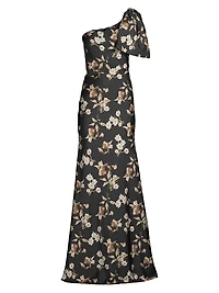 Aubrey Floral One-Shoulder Mermaid Gown