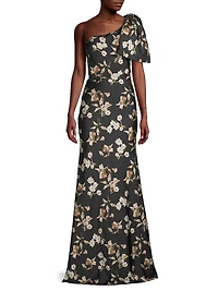 Aubrey Floral One-Shoulder Mermaid Gown