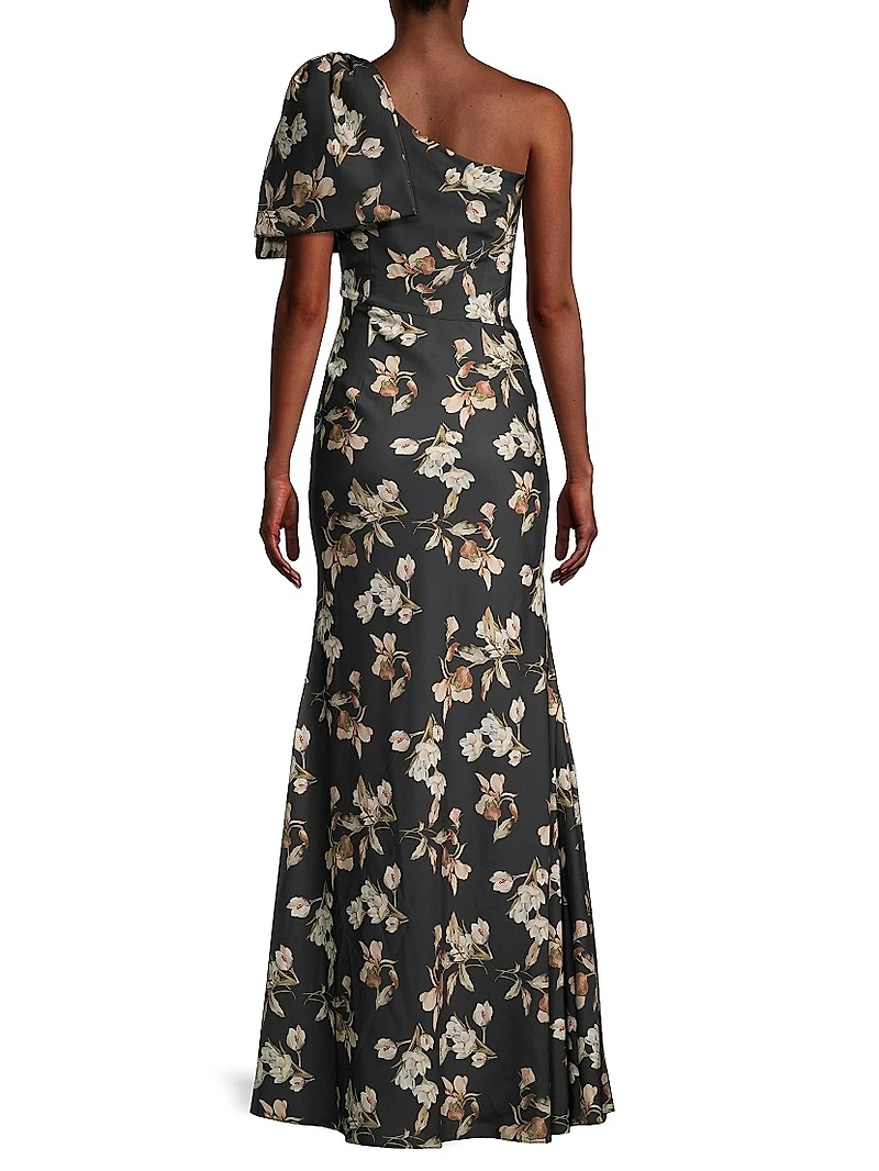 Aubrey Floral One-Shoulder Mermaid Gown