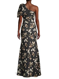 Aubrey Floral One-Shoulder Mermaid Gown