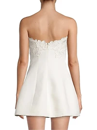 Alanna Embroidered Strapless Minidress