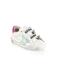 Little Girl's Old School Leather Sneakers