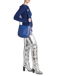 Guilayo Floral-Print Velvet Miniskirt