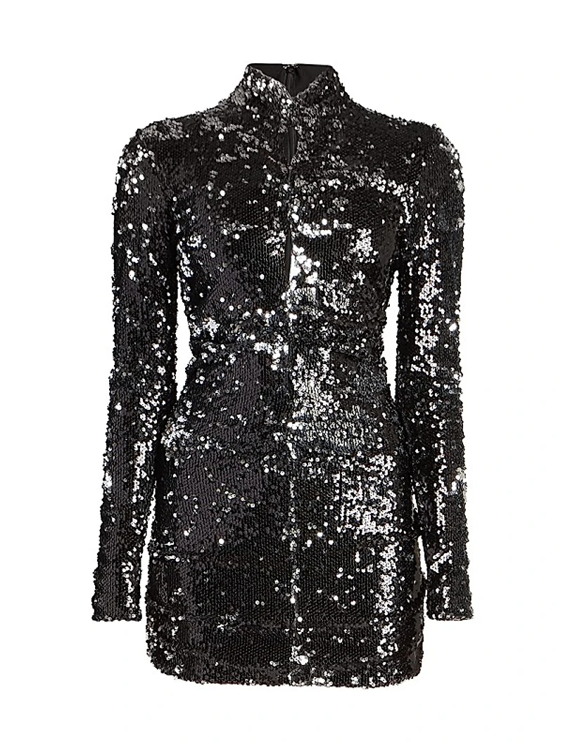 Marnela Sequin Cotton Cut-Out Minidress