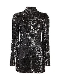 Marnela Sequin Cotton Cut-Out Minidress