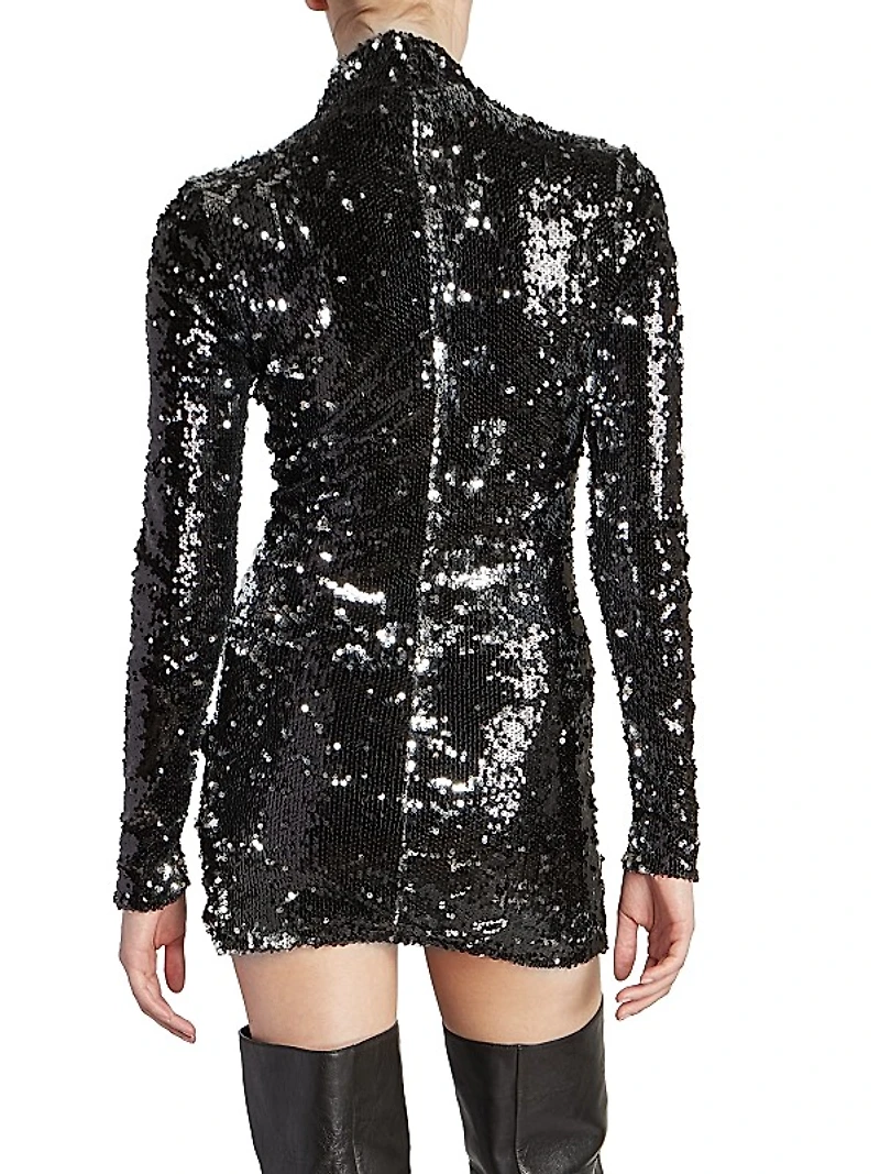 Marnela Sequin Cotton Cut-Out Minidress
