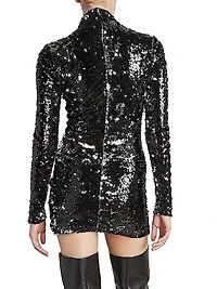 Marnela Sequin Cotton Cut-Out Minidress