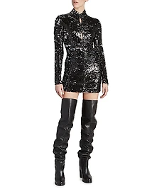 Marnela Sequin Cotton Cut-Out Minidress