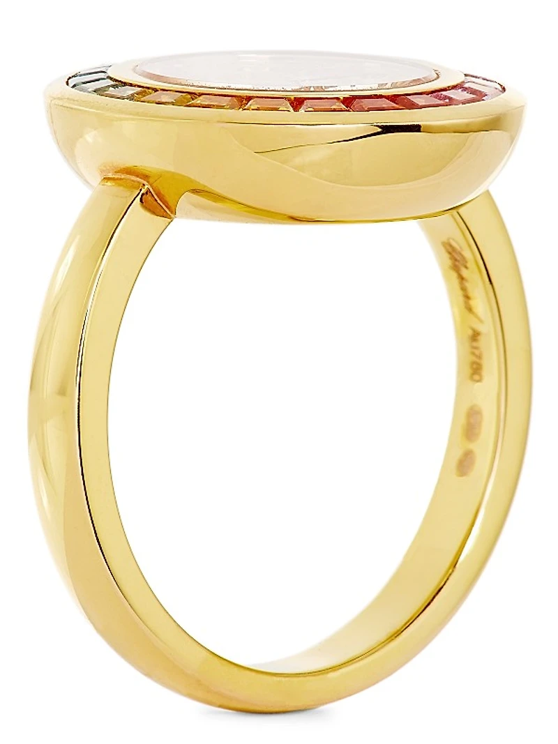 Happy Diamonds 18K-Gold, Rainbow Sapphire & 0.1 TCW Diamond Ring
