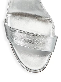 Miss Sabina 85 Metallic Leather Ankle Strap Sandals