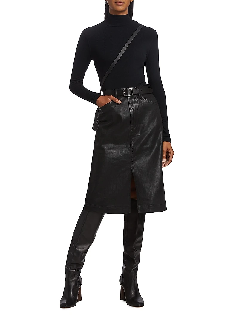 Rib Turtleneck Sweater