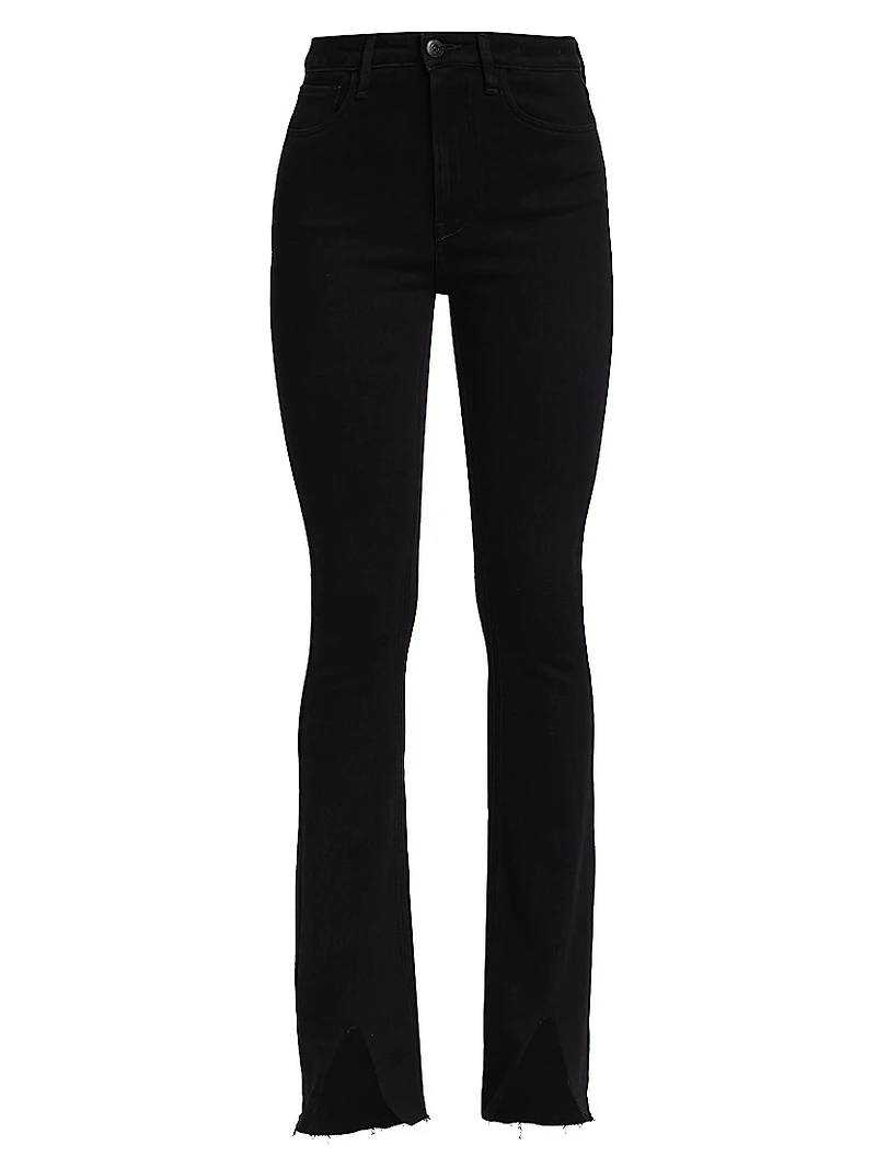 Maya High-Rise Straight-Leg Split Jeans