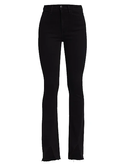 Maya High-Rise Straight-Leg Split Jeans