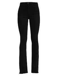 Maya High-Rise Straight-Leg Split Jeans