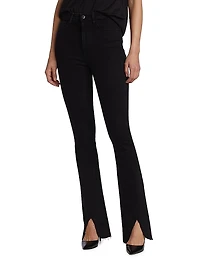 Maya High-Rise Straight-Leg Split Jeans