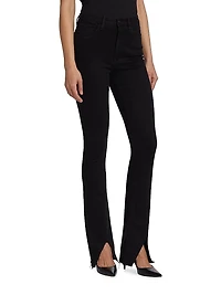 Maya High-Rise Straight-Leg Split Jeans
