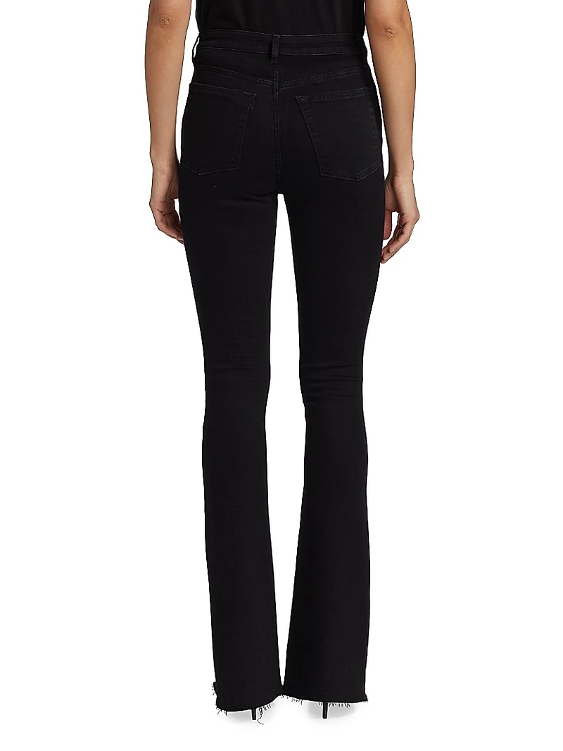 Maya High-Rise Straight-Leg Split Jeans