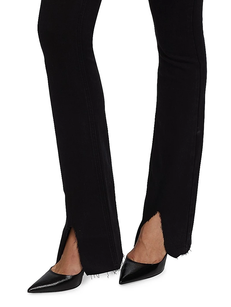 Maya High-Rise Straight-Leg Split Jeans