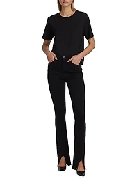 Maya High-Rise Straight-Leg Split Jeans