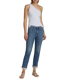 W3 Straight Authentic Cropped Jeans