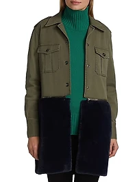 Sylvia In Love Faux Fur Utility Jacket