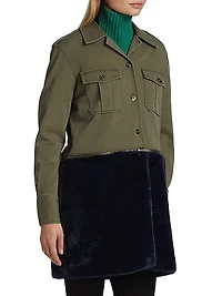 Sylvia In Love Faux Fur Utility Jacket