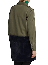 Sylvia In Love Faux Fur Utility Jacket