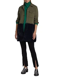 Sylvia In Love Faux Fur Utility Jacket