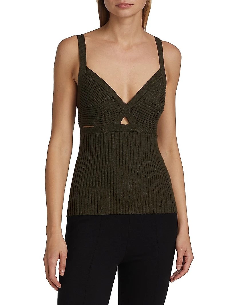 Cut-Out Cashmere Tank