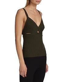 Cut-Out Cashmere Tank