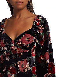 Bridgette Floral Velvet Blouse