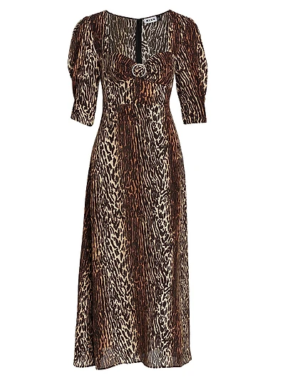 Karen Leopard Midi-Dress