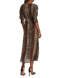 Karen Leopard Midi-Dress
