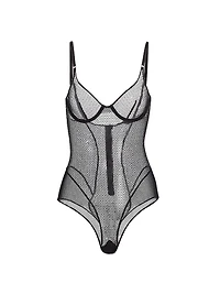 Sheer Crochet Mesh Bodysuit