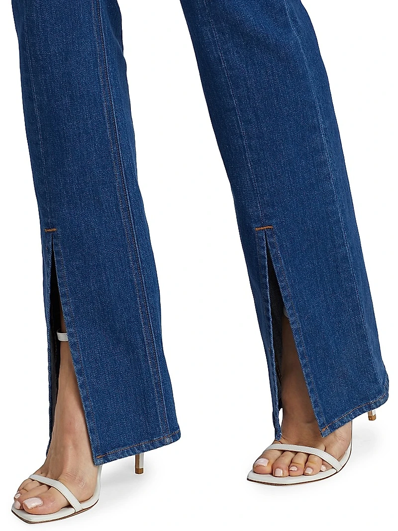 Lucia High-Rise Slit Flare Jeans