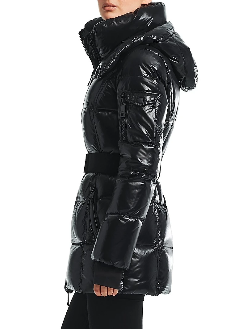 Soho Belted Down Mid-Length Puffer Jacket