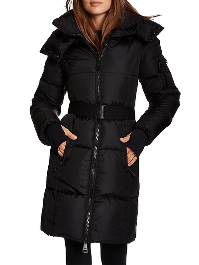 Noho Belted Matte Shell Down Puffer Coat